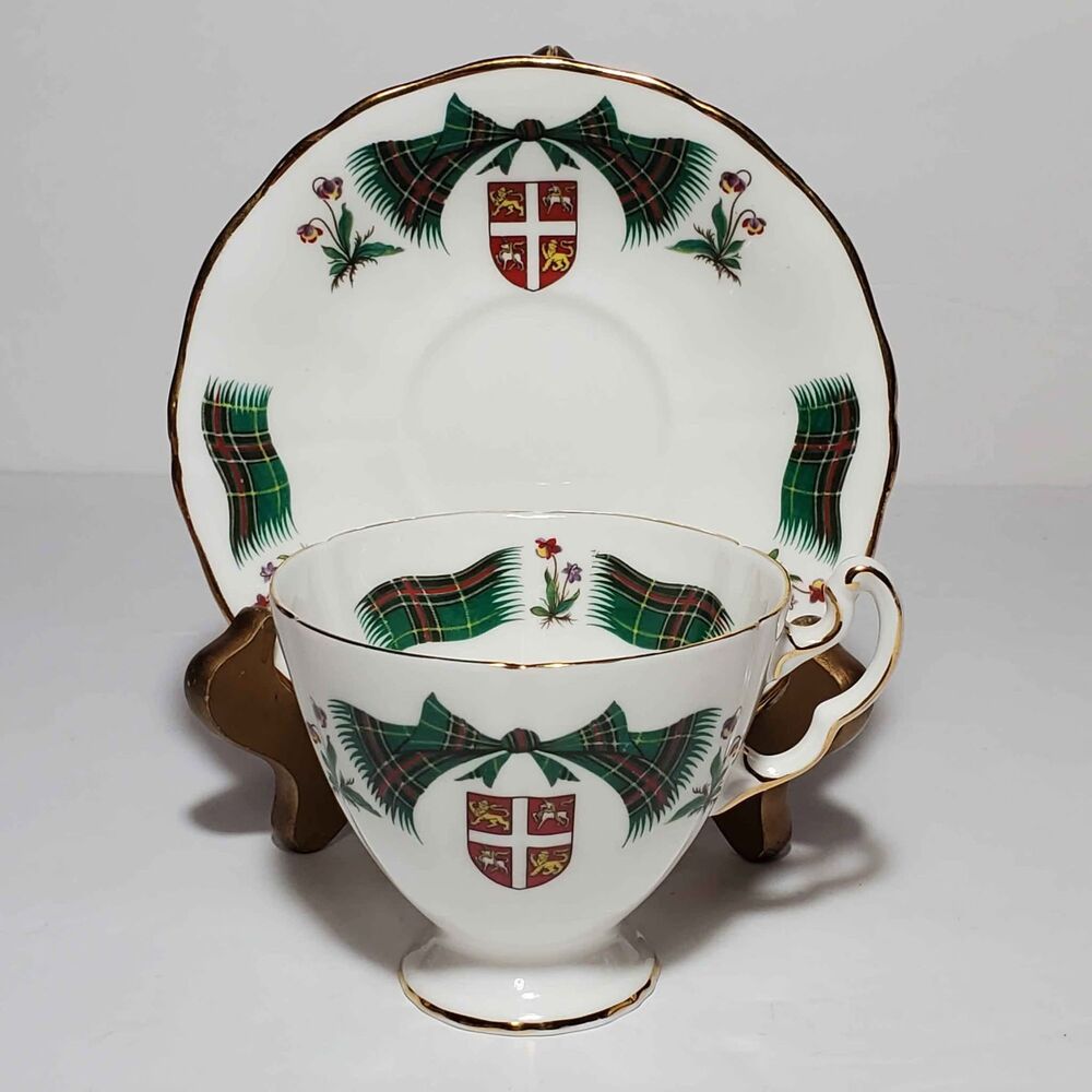 Royal Adderley Teacup and Saucer Newfoundland Tartan Vintage - Picture 5 of 8